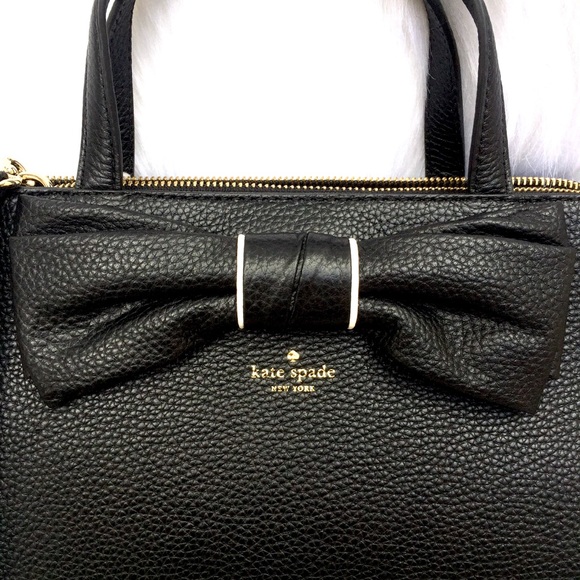 🆕 KATE SPADE♠️ Bow Lise Rosewood Place Black Purse - Picture 5 of 8